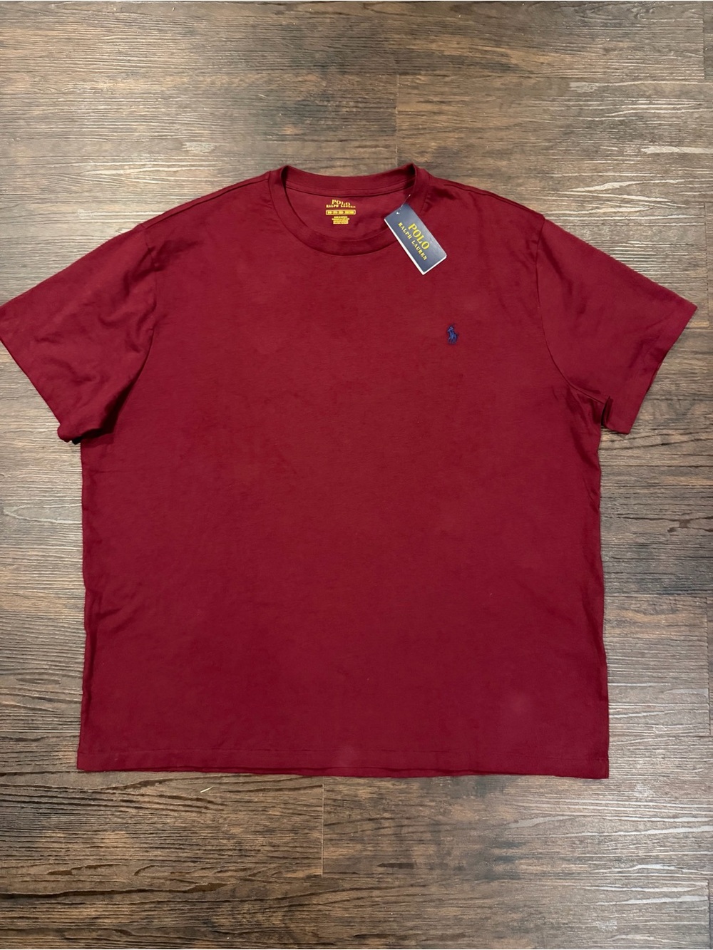 Polo by Ralph Lauren Men’s Crewneck T-Shirt in Burgundy. Size 2XB New with Tags